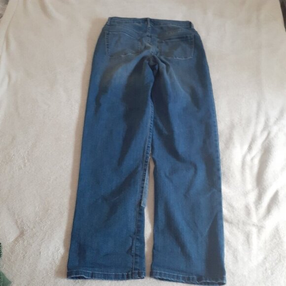 LOGO by Lori Goldstein Women's Size 6 Patchwork Boyfriend Jeans - Picture 9 of 12